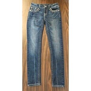 Miss Me Womens Jeans Mid Rise Skinny Size 27 Style No ME81492R